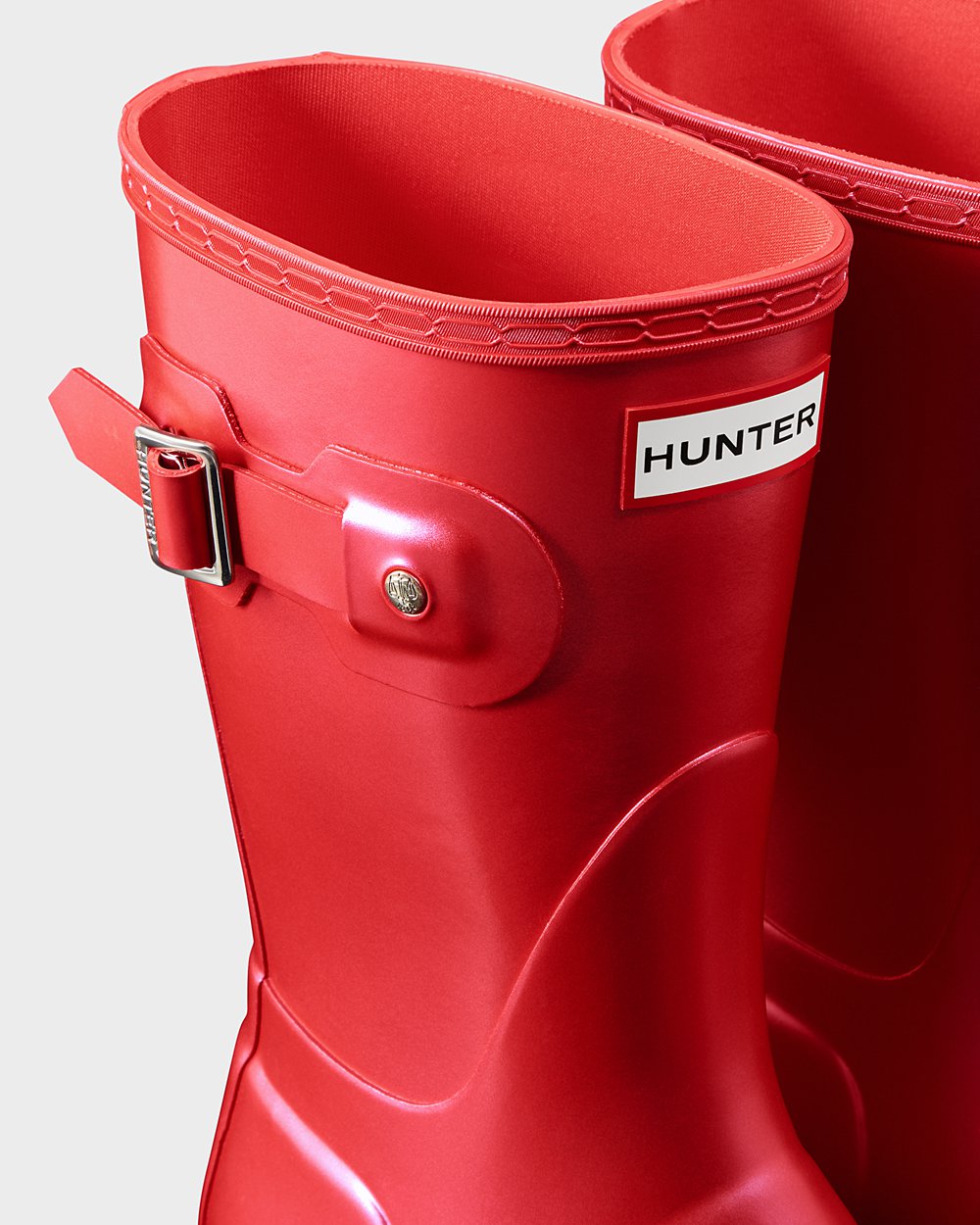 Bottes Courtes de Pluie Hunter Original Nebula Femme Rouge LGWQOUC-37